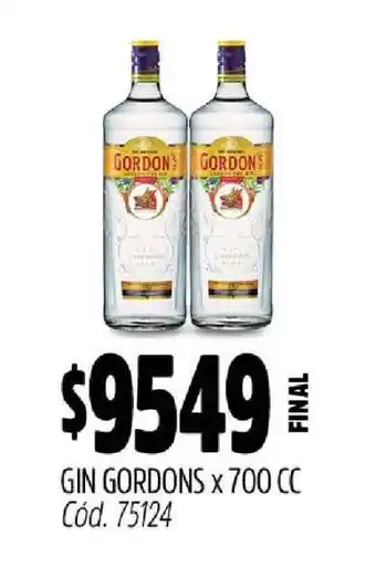 Supermercados Yaguar GIN GORDONS x 700 cc oferta