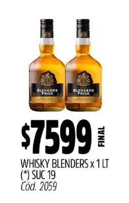 Supermercados Yaguar WHISKY BLENDERS x 1 lt oferta