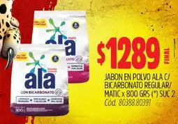 Supermercados Yaguar Jabón en Polvo Ala con Bicarbonato oferta