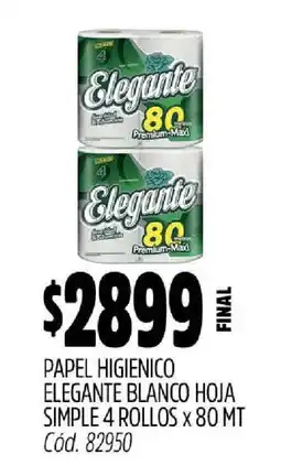 Supermercados Yaguar Papel Higiénico Elegante Blanco oferta