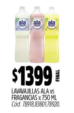 Supermercados Yaguar Lavavajillas Ala vs Fragancias oferta