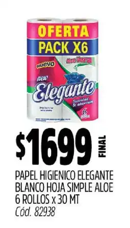Supermercados Yaguar Papel Higiénico Elegante oferta