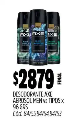 Supermercados Yaguar Desodorante Axe Aerosol Men oferta