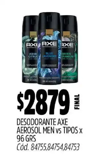Supermercados Yaguar Desodorante Axe Aerosol Men oferta