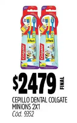 Supermercados Yaguar CEPILLO DENTAL COLGATE MINIONS 2x1 oferta