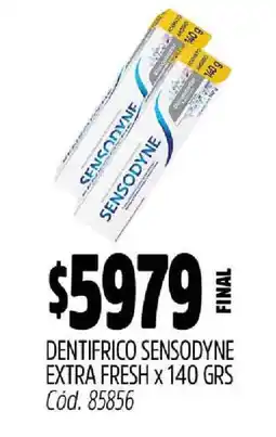 Supermercados Yaguar Dentrífico Sensodyne Extra Fresh x 140 GRS oferta