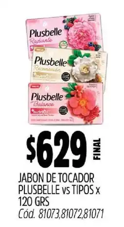 Supermercados Yaguar JABÓN DE TOCADOR PLUSBELLE oferta