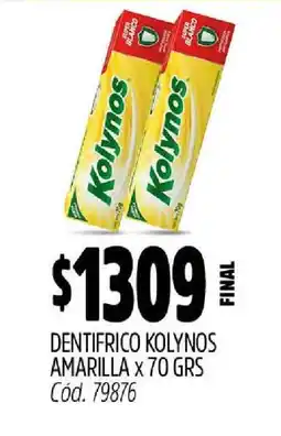 Supermercados Yaguar Dentrífico Kolynos Amarilla x 70 grs oferta