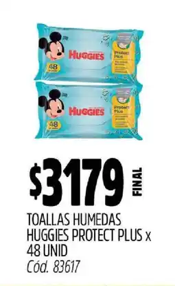 Supermercados Yaguar Toallas Húmedas Huggies Protect Plus x 48 Unid oferta