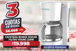 Supermayorista Vital Cafetera Bonux Hogar Filtro Young 220W oferta