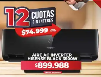 Supermayorista Vital Aire AC Inverter Hisense Black 3500W oferta