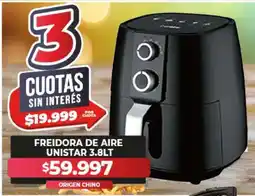 Supermayorista Vital Freidora de Aire Unistar 3.8LT oferta