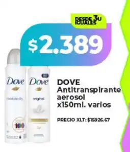 Supermayorista Vital DOVE Antitranspirante aerosol x150ml. varios oferta