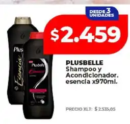 Supermayorista Vital PLUSBELLE Shampoo y Acondicionador esencia x970ml oferta