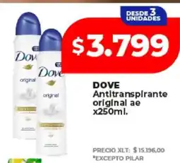 Supermayorista Vital Dove Antitranspirante original ae x250ml oferta