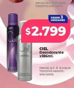 Supermayorista Vital CIEL Desodorante x186ml oferta