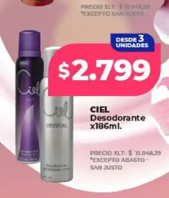 Supermayorista Vital CIEL Desodorante x186ml oferta