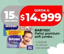 Supermayorista Vital BABYSEC Pañal premium soft Jumbo oferta