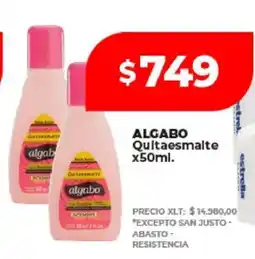 Supermayorista Vital ALGABO Quitaesmalte x50ml oferta