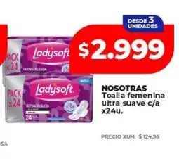 Supermayorista Vital NOSOTRAS Toalla femenina ultra suave c/a x24u oferta