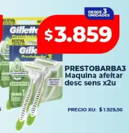Supermayorista Vital PRESTOBARBA3 Maquina afeitar desc sens x2u oferta
