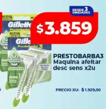 Supermayorista Vital PRESTOBARBA3 Maquina afeitar desc sens x2u oferta
