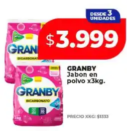Supermayorista Vital GRANBY Jabon en polvo x3kg oferta