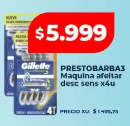 Supermayorista Vital PRESTOBARBA3 Maquina afeitar desc sens x4u oferta