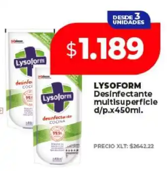 Supermayorista Vital LYSOFORM Desinfectante multisuperficie oferta