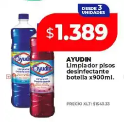 Supermayorista Vital AYUDIN Limpiador pisos desinfectante botella x900ml oferta