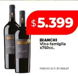 Supermayorista Vital BIANCHI Vino famiglia x750cc oferta