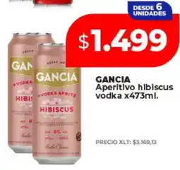 Supermayorista Vital GANCIA Aperitivo hibiscus vodka x473ml oferta