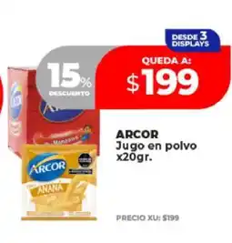 Supermayorista Vital ARCOR Jugo en polvo x20gr oferta