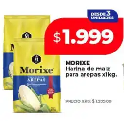 Supermayorista Vital MORIXE Harina de maíz para arepas x1kg oferta