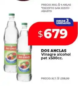 Supermayorista Vital DOS ANCLAS Vinagre alcohol pet x500cc oferta
