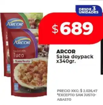 Supermayorista Vital ARCOR Salsa doypack x340gr oferta