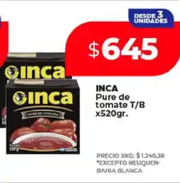 Supermayorista Vital INCA Pure de tomate T/B x520gr oferta