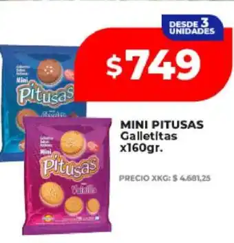 Supermayorista Vital MINI PITUSAS Galletitas oferta