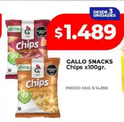 Supermayorista Vital GALLO SNACKS Chips x100gr oferta