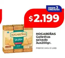 Supermayorista Vital HOGAREÑAS Galletitas salvado 3x200gr oferta