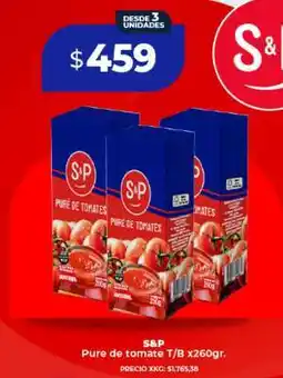 Supermayorista Vital S&P Puré de tomate T/B x260gr oferta