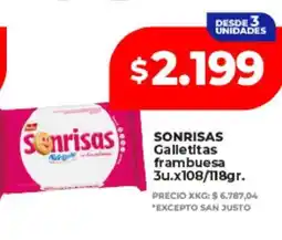 Supermayorista Vital Sonrisas Galletitas Frambuesa oferta