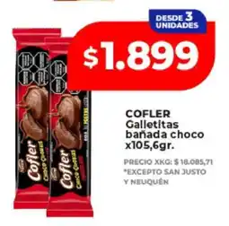Supermayorista Vital COFLER Galletitas bañada choco x105,6gr oferta