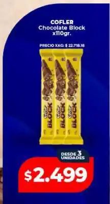 Supermayorista Vital COFLER Chocolate Block x110gr oferta