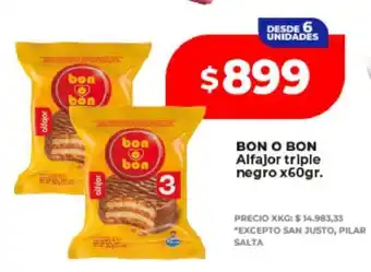 Supermayorista Vital BON O BON Alfajor triple negro x60gr oferta