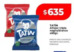 Supermayorista Vital TATÍN Alfajor triple negro/blanco x60gr oferta