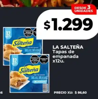 Supermayorista Vital LA SALTEÑA Tapas de empanada x12u oferta