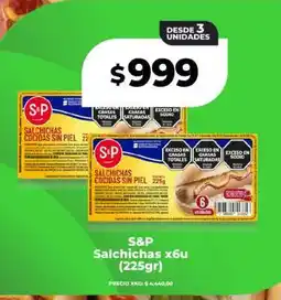Supermayorista Vital S&P Salchichas x6u (225gr) oferta