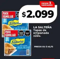 Supermayorista Vital LA SALTEÑA Tapas de empanada x22u oferta