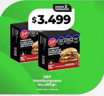 Supermayorista Vital S&P Hamburguesa 4u.x80gr oferta